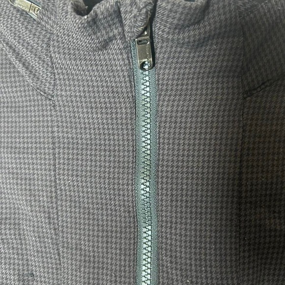 Lululemon Relay Jacket Houndstooth Swift Mojave Gray Packable Hood Mens L - Picture 4 of 6